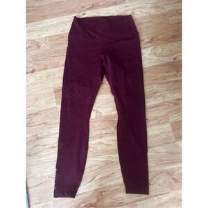 Nobull workout pants tights size medium red ankle